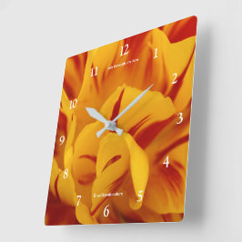 Elegante Rote Villa Saroli Quadratische Wanduhr