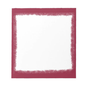 Elegante rote Wasserfarbengrenze Notizblock