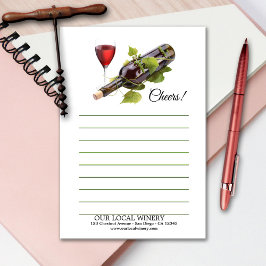 Elegante Rote Weinkultur und Erde Weinroute Mendri Post-it Klebezettel