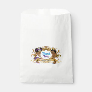 Elegante Royal African Gender Reveal Lila & Blue Geschenktütchen