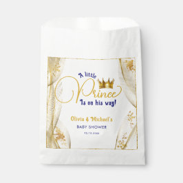 Elegante Royal Blue Gold Prince Baby Dusche Geschenktütchen