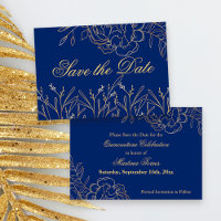 Elegante Royal Blue und Gold Frische Pasta machen