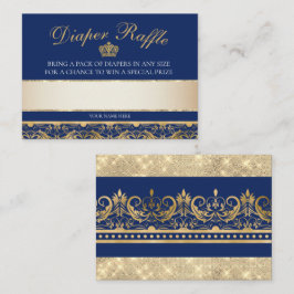Elegante Royal Prince Baby Duwer Diaper Raffle Begleitkarte