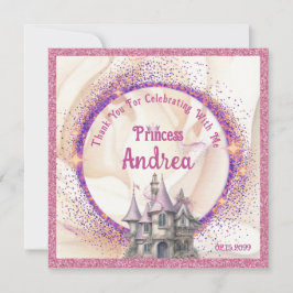 Elegante Royal Princess Birthday Party | Fairy Tal Dankeskarte