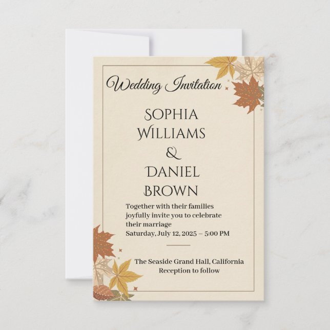 Elegante RSVP Card - Olive Green Wedding Suite 202 Karte (Vorderseite)