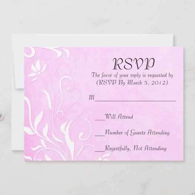 Elegante RSVP Karte (Vorderseite)