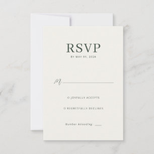 Elegante RSVP-Karte in Off-White RSVP Karte