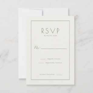 Elegante RSVP-Karte in Off-White RSVP Karte