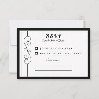 Elegante RSVP-Karte Save The Date