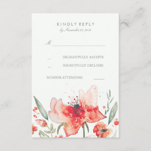 Elegante RSVP-Karten für Hochzeiten im Wasser RSVP Karte