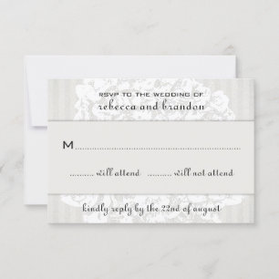 Elegante RSVP-Karten für Hochzeitspaare RSVP Karte