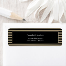 Elegante Rücksendeadresse aus Schwarz und Grün