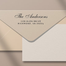 Elegante Rücksendeadresse für den Namen von Skript