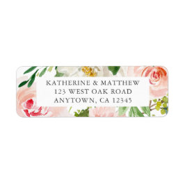 Elegante Rücksendeadresse für Hochzeiten mit Wasse