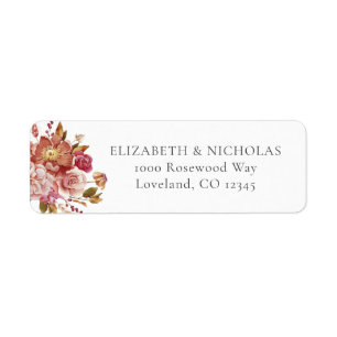 Elegante Rücksendeadresse für Hochzeiten mit Wasse