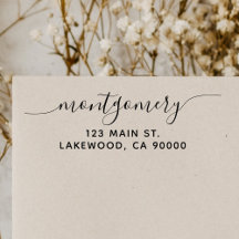 Elegante Rücksendeadresse Kalligrafie Selbstfärbun