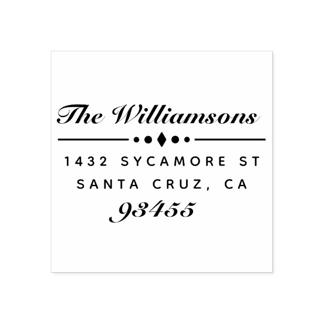 Elegante Rücksendeadresse moderner Skriptfamilie Gummistempel (Prägung)