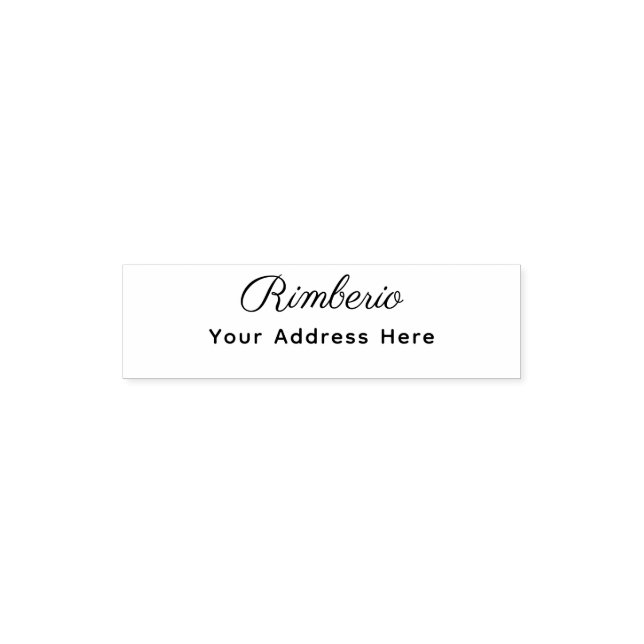 Elegante Rücksendeadresse Permastempel (Design)