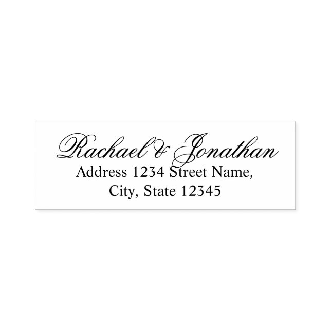 Elegante Rücksendeadresse Permastempel (Design)