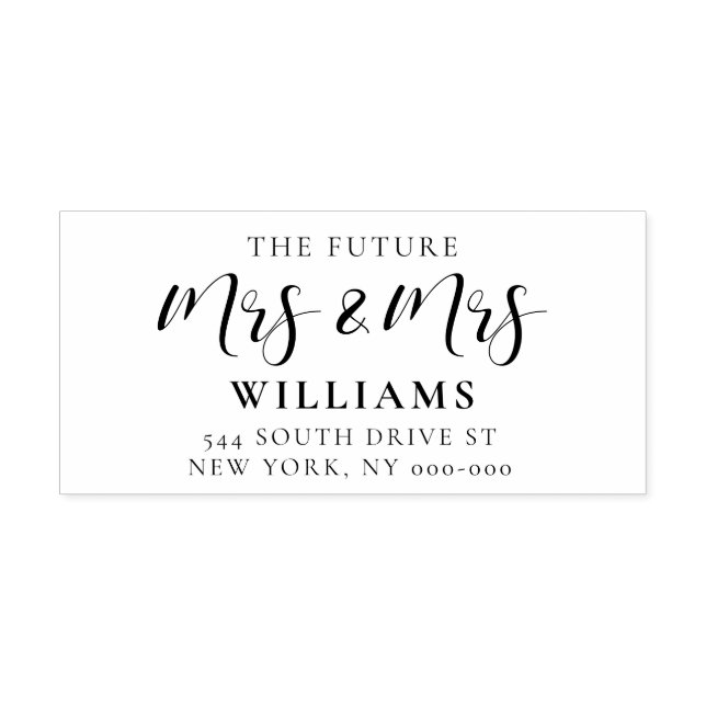 Elegante Rücksendeadresse Permastempel (Design)