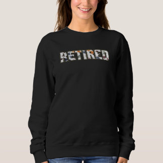 Elegante Ruhestands-Schrift mit Blumenmotiven Sweatshirt