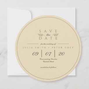 Elegante runde Save the Date Einladung