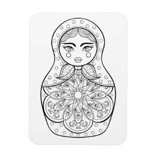 Elegante Russian Doll Magnet