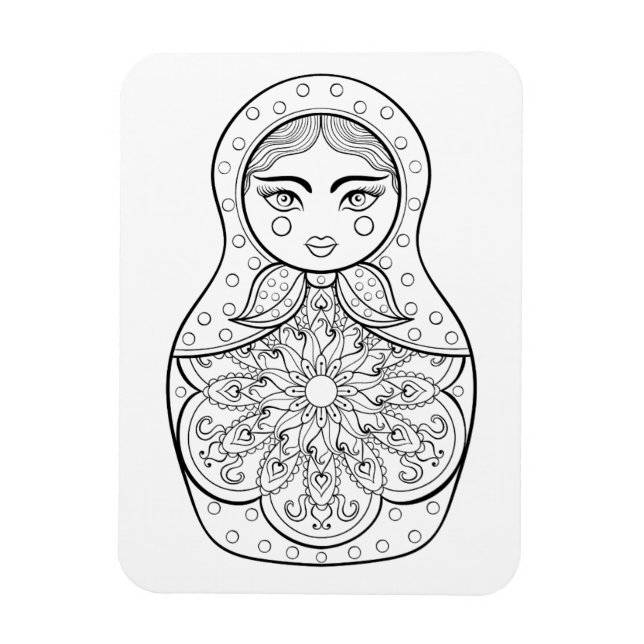 Elegante Russian Doll Magnet (Vertikal)