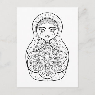 Elegante Russian Doll Postkarte