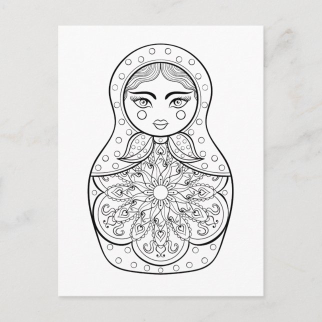 Elegante Russian Doll Postkarte (Vorderseite)