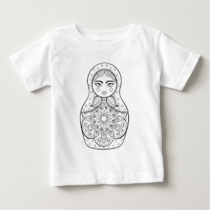 Elegante russische Puppe Baby T-shirt