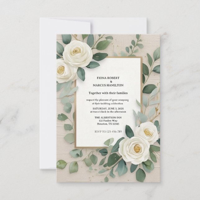 Elegante Rustic Boho RSVP-Karte RSVP Karte (Vorderseite)