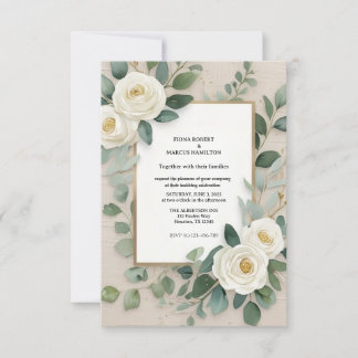 Elegante Rustic Boho RSVP-Karte RSVP Karte