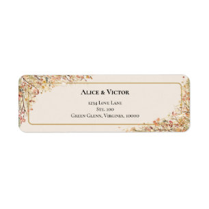 Elegante Rustic Fall Beige Hochzeitsstimmung Rücks