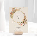Elegante Rustic Fall Beige Hochzeitsstimmung Tisch Tischnummer<br><div class="desc">Dieses elegante Rustikale Fall Beige Wedding Tischnummer Design besticht durch eine zeitlose neutrale Basispalette aus Beige und Gold mit farbenfrohen, bunten Verzierungen goldener Äste und hübschen Herbstfloralen mit leicht abfallenden Blätter in Rot, Kupfer, staubiger Rose, gebrannter Orange, Terracotta und der vollen Fallfarbe geblüht. Diese botanischen Elemente werden mit einer einfachen,...</div>