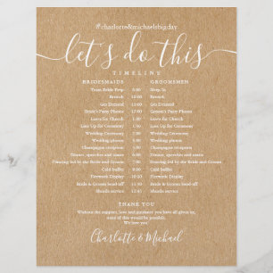 Elegante Rustic Kraft Hochzeitsplanung