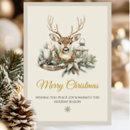 Elegante Rustic Noël Christmas Card - Moderner Win Karte