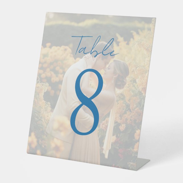 Elegante Rustic Overlay Foto Hochzeit Sockelschild (Vorderseite)