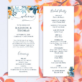 Elegante Rustic Terracotta Eukalyptus Hochzeit im Programm