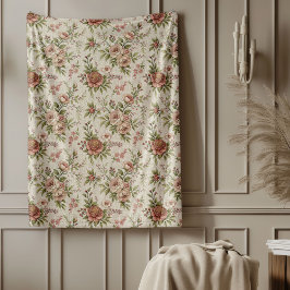 Elegante rustikale Bauernhäuser Chic Soft Floral D Fleecedecke