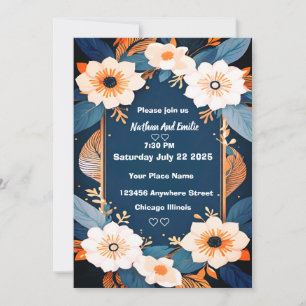 Elegante rustikale Blume Flat Danke Karte