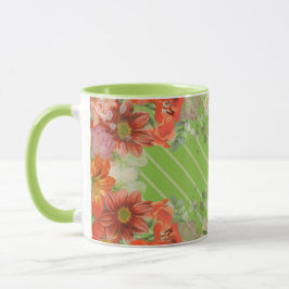 Elegante rustikale Blumenküche Tasse