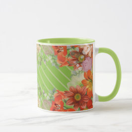 Elegante rustikale Blumenküche Tasse