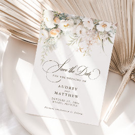 Elegante rustikale Boho Blumenhochzeit rettet das Save The Date