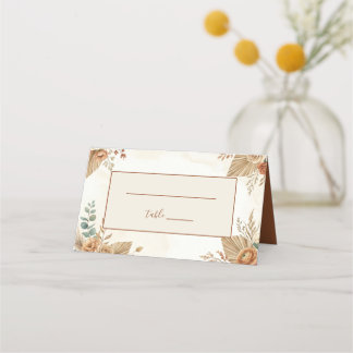 Elegante Rustikale Boho Florale Hochzeitsplatzkart Platzkarte