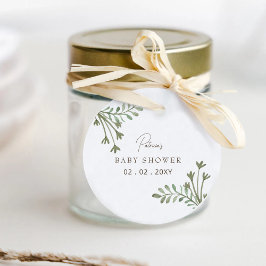 Elegante rustikale Botanische Boho Babydusche Geschenkanhänger