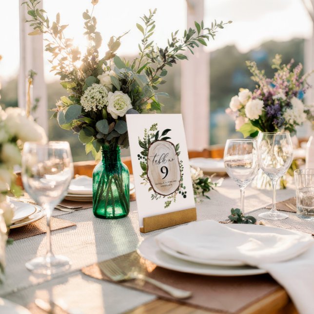 Elegante rustikale botanische Hochzeitstisch-Numme Tischnummer (Von Creator hochgeladen)