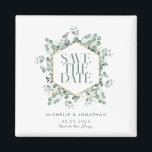 Elegante rustikale Eukalyptus Wedding Save the Dat Magnet<br><div class="desc">Elegante rustikale Eukalyptus Wedding Save the Date Magnet</div>