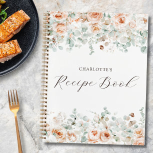 Elegante Rustikale Florale Grünpflanzen Personalis Notizbuch