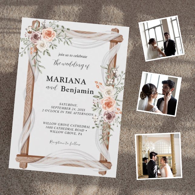 Elegante Rustikale Hochzeit Einladung (Von Creator hochgeladen)